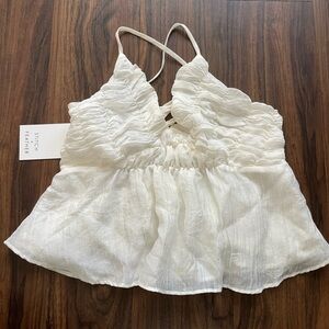 White Sleeveless Top